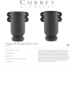 Currey And Company New Arrivals Happy 40 Straight Vase Black 5 Currey And Company New Arrivals Happy 40 Straight Vase Black