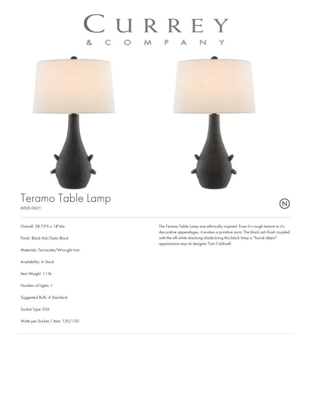 Currey And Company Teramo Table Lamp 6 Currey And Company Teramo Table Lamp
