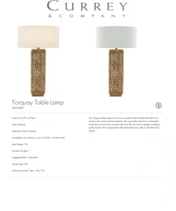 Currey And Company New Arrivals Torquay Table Lamp 13 Currey And Company New Arrivals Torquay Table Lamp