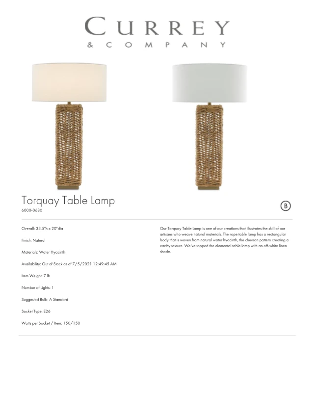 Currey And Company New Arrivals Torquay Table Lamp 8 Currey And Company New Arrivals Torquay Table Lamp