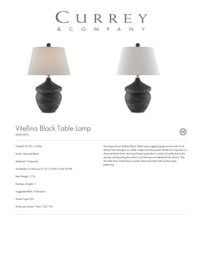 Currey And Company Vitellina Black Table Lamp New Arrivals Currey And Company Vitellina Black Table Lamp New Arrivals