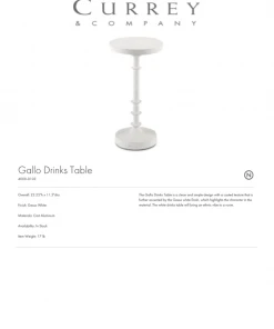 Currey And Company Gallo Drinks Table New Arrivals