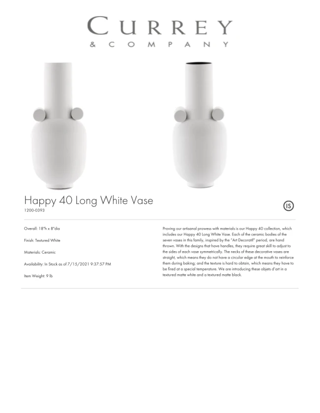 Currey And Company Happy 40 Long White Vase New Arrivals 5 Currey And Company Happy 40 Long White Vase New Arrivals