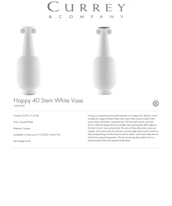 Currey And Company Happy 40 Stem White Vase 7 Currey And Company Happy 40 Stem White Vase