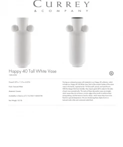 Currey And Company Happy 40 Tall White Vase New Arrivals 7 Currey And Company Happy 40 Tall White Vase New Arrivals