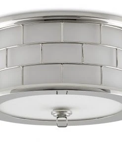 Currey And Company James Flush Mount Polished Nickel New Arrivals