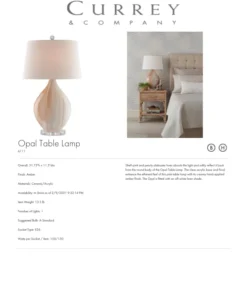 Currey And Company Opal Table Lamp 4 Currey And Company Opal Table Lamp