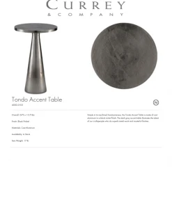 Currey And Company New Arrivals Tondo Accent Table 7 Currey And Company New Arrivals Tondo Accent Table
