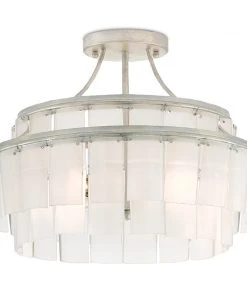 Currey And Company Vintner Blanc Semi-Flush Mount Chandelier