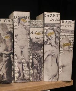 E Lawrence New Arrivals Gold Redaction Off White Book Set Of 5