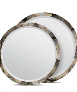 Made Goods Albert Mirror Silver Mother Of Pearl