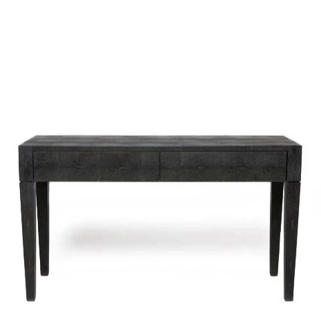 Made Goods New Arrivals Sorin 2 Drawer Desk Black Vintage Faux Shagreen 3 Made Goods New Arrivals Sorin 2 Drawer Desk Black Vintage Faux Shagreen