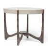 Made Goods New Arrivals Dexter Side Table Bronze And Sand Faux Shagreen