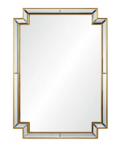Mirror Home Distressed Gold Leaf Framed Mirror