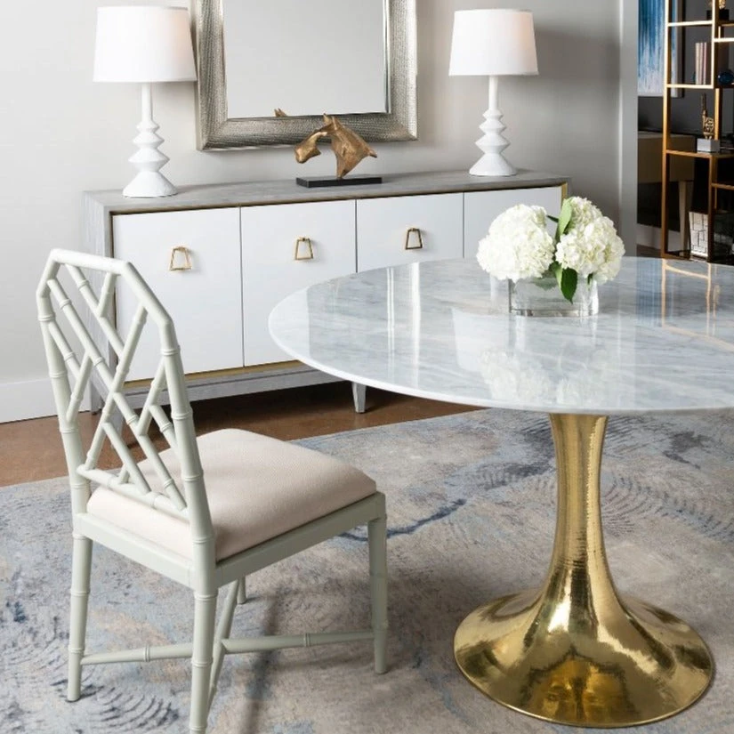 Bungalow 5 New Arrivals Stockholm Round Dining Table Brass And White Marble 5 Bungalow 5 New Arrivals Stockholm Round Dining Table Brass And White Marble