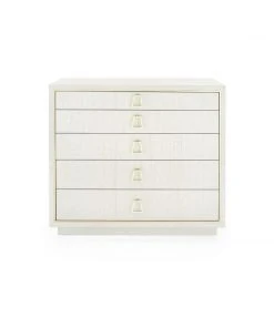 Bungalow 5 New Arrivals Parker Large 5 Drawer Chest Silver Lacquered Grasscloth 14 Bungalow 5 New Arrivals Parker Large 5 Drawer Chest Silver Lacquered Grasscloth