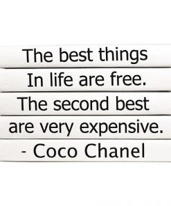E Lawrence New Arrivals "The Best Things" Coco Chanel Quote Book Set