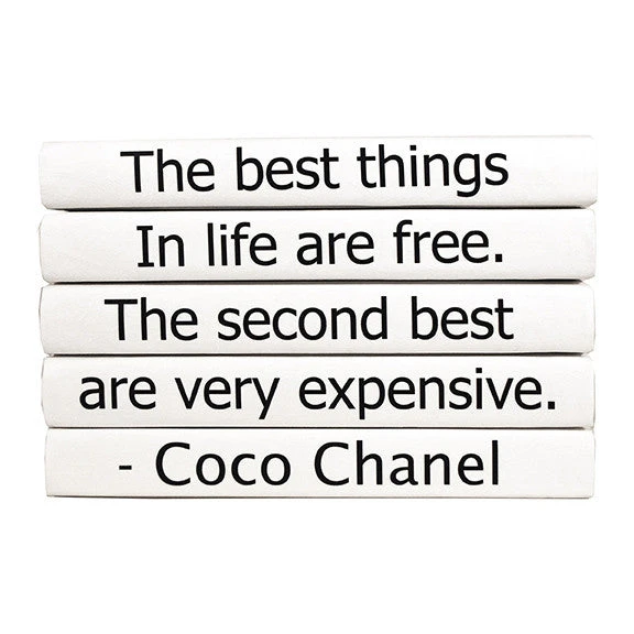 E Lawrence New Arrivals "The Best Things" Coco Chanel Quote Book Set 3 E Lawrence New Arrivals "The Best Things" Coco Chanel Quote Book Set