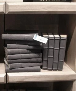 E Lawrence Linen Decorative Books In Charcoal Gray Set Of 12 New Arrivals