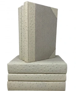 E Lawrence New Arrivals Ivory Ostrich Book Set Of 6