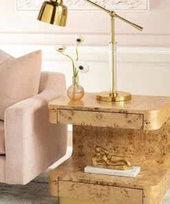 Bungalow 5 Emil Two Drawer Side Table Burl 15 Bungalow 5 Emil Two Drawer Side Table Burl