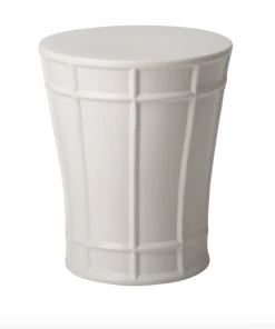 Emissary Varro Stool White Glaze New Arrivals