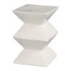 Emissary Zig Zag Stool Glossy White Glaze New Arrivals 2 Emissary Zig Zag Stool Glossy White Glaze New Arrivals