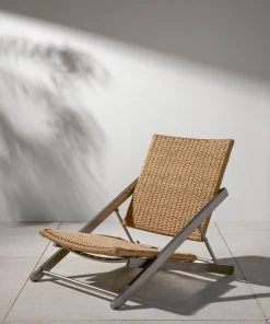 Four Hands Allister Folding Chair Faux Hyacinth