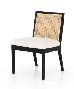 Four Hands Antonia Cane Armless Dining Chair Brushed Ebony New Arrivals