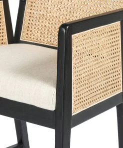 Four Hands Antonia Cane Counter Stool Brushed Ebony 20 Four Hands Antonia Cane Counter Stool Brushed Ebony