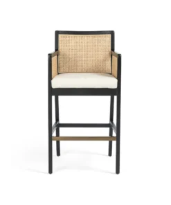 Four Hands Antonia Cane Bar Stool Brushed Ebony New Arrivals 7 Four Hands Antonia Cane Bar Stool Brushed Ebony New Arrivals