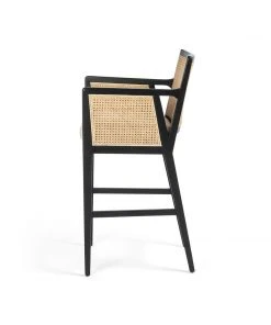 Four Hands Antonia Cane Bar Stool Brushed Ebony New Arrivals 4 Four Hands Antonia Cane Bar Stool Brushed Ebony New Arrivals