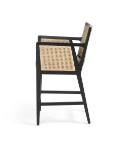 Four Hands Antonia Cane Counter Stool Brushed Ebony 17 Four Hands Antonia Cane Counter Stool Brushed Ebony