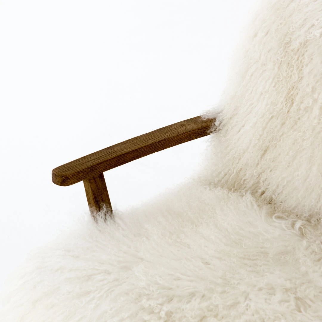 Four Hands New Arrivals Ashland Armchair Mongolion Cream Fur 10 Four Hands New Arrivals Ashland Armchair Mongolion Cream Fur