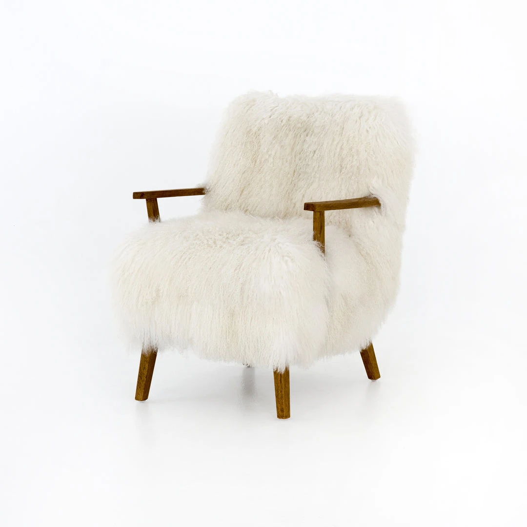 Four Hands New Arrivals Ashland Armchair Mongolion Cream Fur 3 Four Hands New Arrivals Ashland Armchair Mongolion Cream Fur