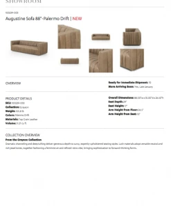 Four Hands New Arrivals Augustine Sofa Palermo Drift Leather