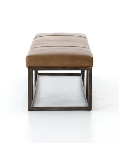 Four Hands Beaumont Bench Warm Taupe Dakota Leather