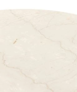 Four Hands Belle Oval Dining Table Cream Marble