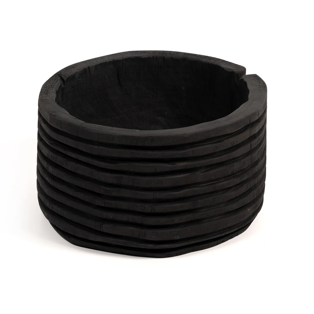 Four Hands New Arrivals Beto Banded Bowl Carbonized Black 3 Four Hands New Arrivals Beto Banded Bowl Carbonized Black