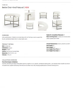 Four Hands Bettie Chair Knoll Natural 19 Four Hands Bettie Chair Knoll Natural