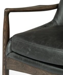 Four Hands New Arrivals Braden Dining Arm Chair Durango Smoke Leather
