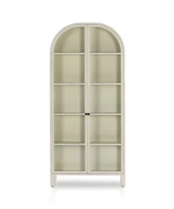 Four Hands Breya Cabinet Cream Powder Coat Dining Room