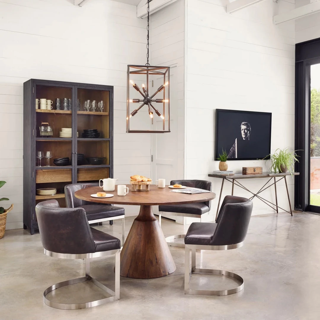Four Hands Bronx Round Dining Table Tanner Brown New Arrivals 4 Four Hands Bronx Round Dining Table Tanner Brown New Arrivals