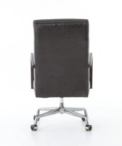 Four Hands Bryson Desk Chair Chaps Ebony