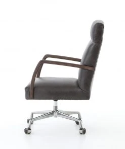 Four Hands Bryson Desk Chair Chaps Ebony