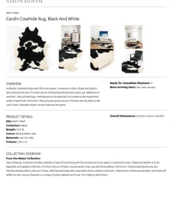 Four Hands Cardin Cowhide Rug Black And White New Arrivals