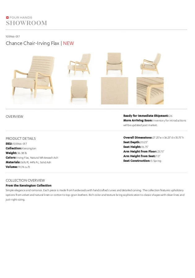 Four Hands Chance Chair Irving Flax New Arrivals 14 Four Hands Chance Chair Irving Flax New Arrivals