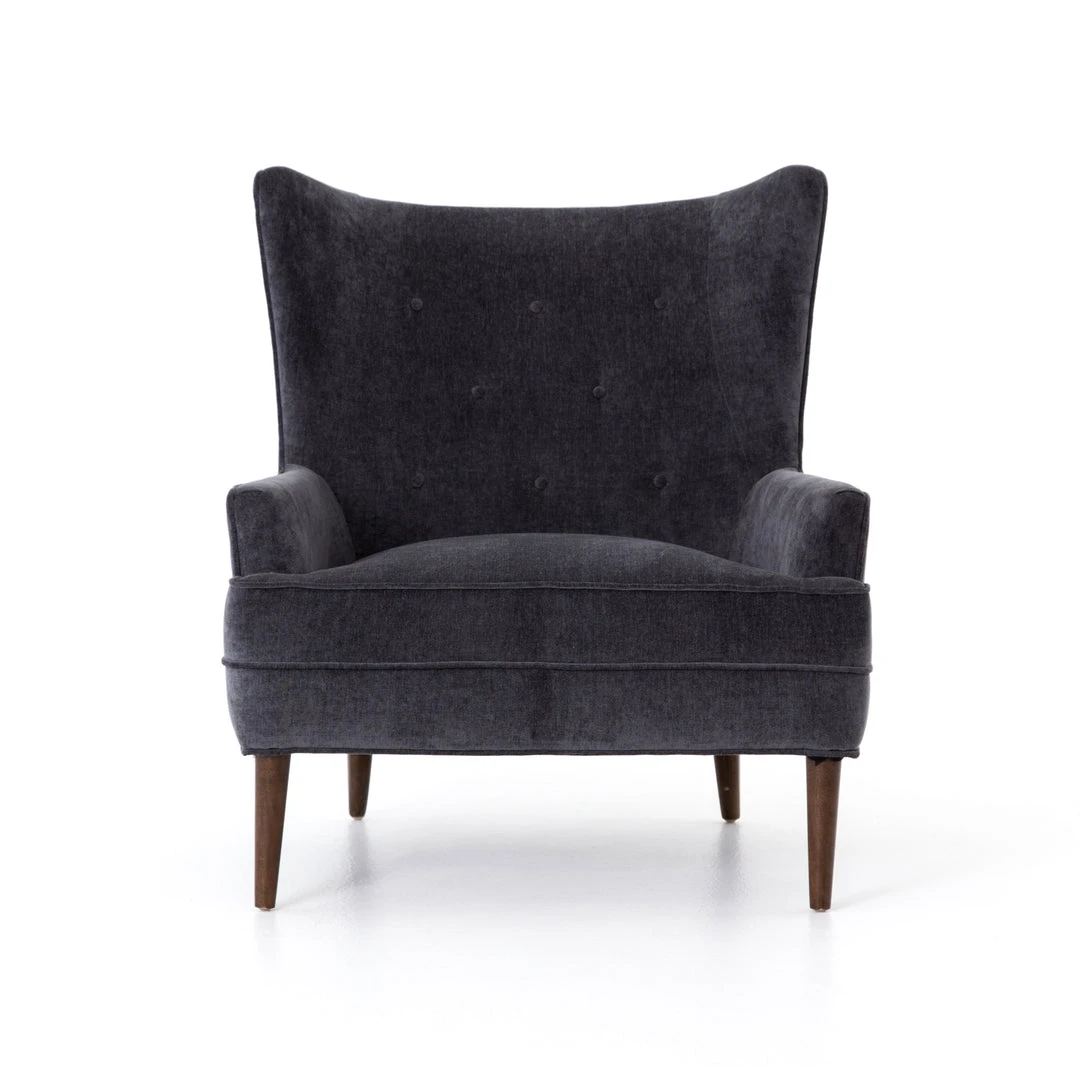 Four Hands Clermont Chair Charcoal Worn Velvet New Arrivals 4 Four Hands Clermont Chair Charcoal Worn Velvet New Arrivals