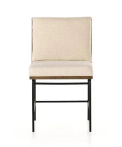 Four Hands Crete Dining Chair Saville Flax And Brown New Arrivals