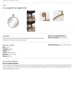 Four Hands Cru Mirror Large Aged Gold New Arrivals 11 Four Hands Cru Mirror Large Aged Gold New Arrivals